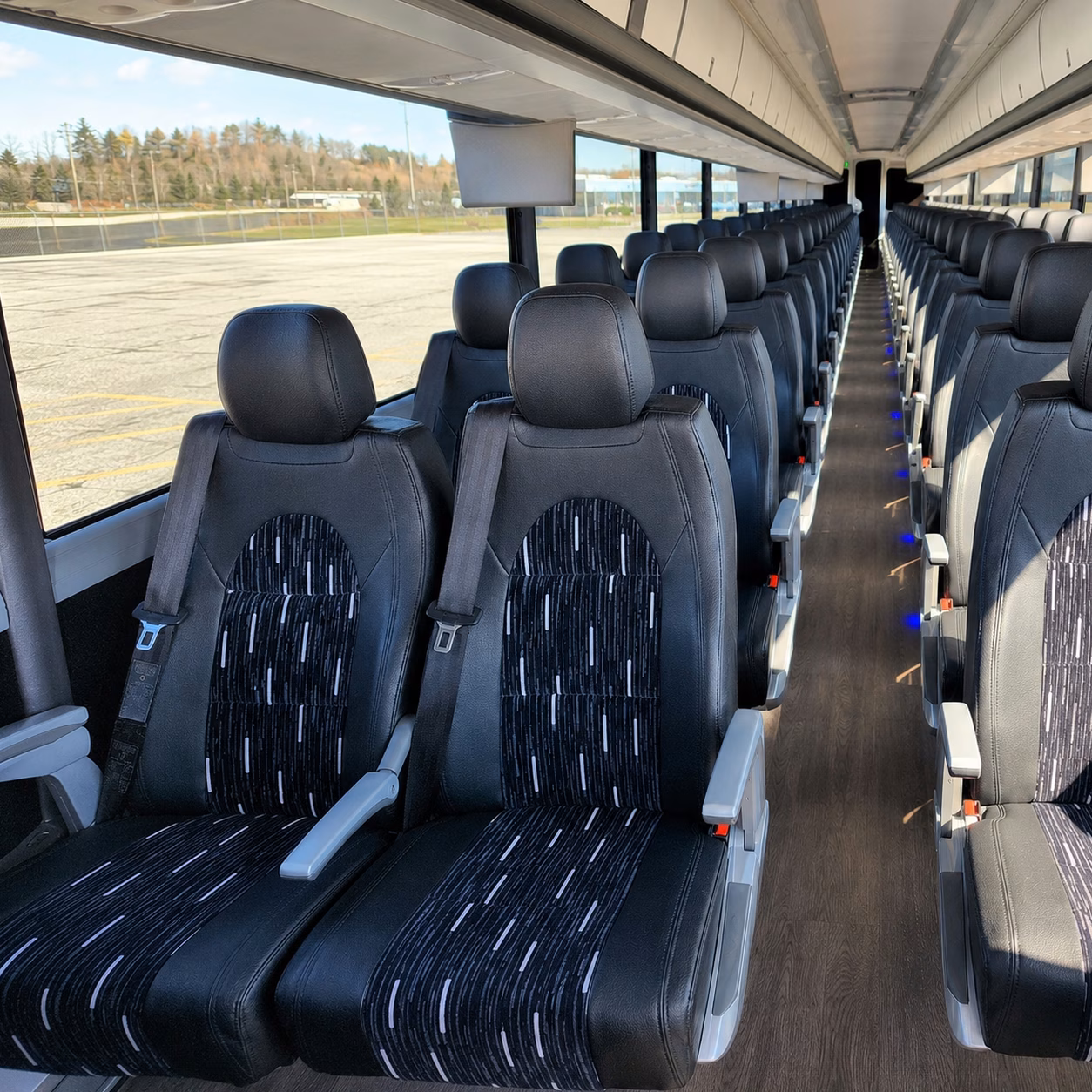 charter buses for large downey weddings with 100 guests